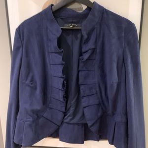 BEAUTIFUL BLUE SUEDE LIKE DRESSY JACKET